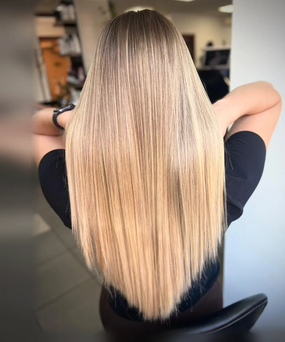 Béžový balayage, výsledok