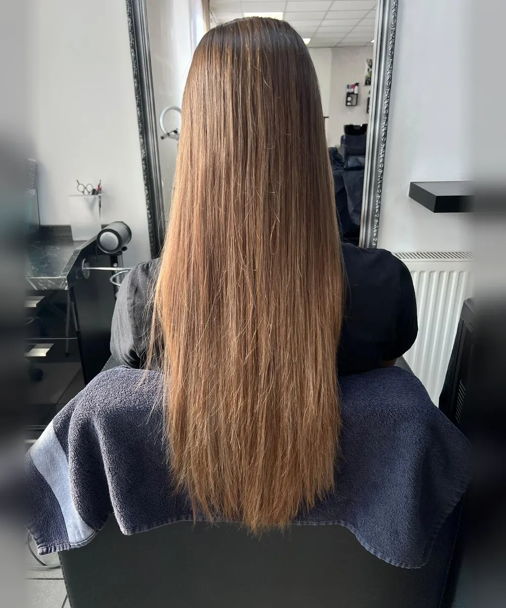 Béžový balayage, stav pred návštevou